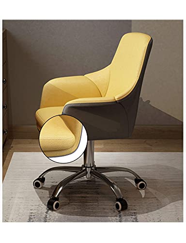 NMDCDH Small Home Chair - Thick Comfortable PC Computer Desk Office Chair Swivel Ergonomic Executive Leather Chair with Stitched Leather Soft Sea