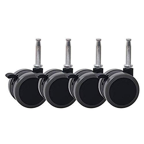 GTYT 4PCS Casters Universal Rotary Brake 8mm Long Rod Casters Accessories Furniture Long-term Use, 2Inch