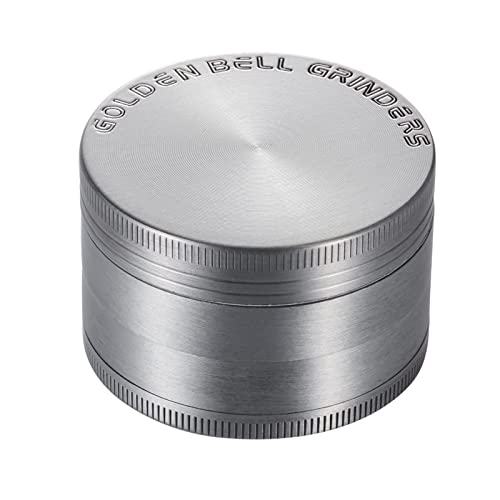 Golden Bell 2 inch Grinder 4 Layer Spice Grinder Zinc Alloy Grinder - Nickle Black