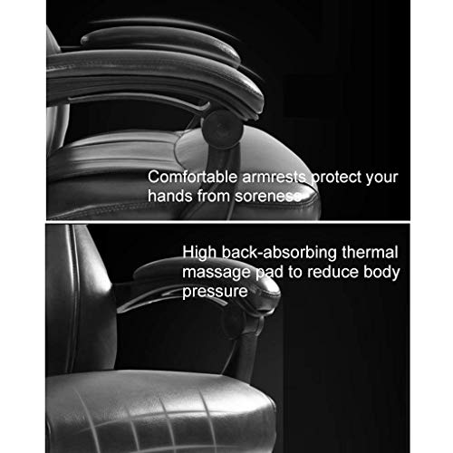 SCDBGY ygqbgy Modern Home Office Chair Vegan Leather Upholstered Executive Conference Stylish Design Adjustable Mid-Back Ergonomic Desk Chair