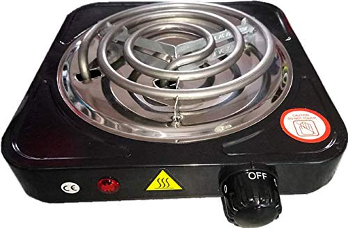 KitaBulb Coal Burner Electric Charcoal Starter Coconut Shells Lighter - 1000W Black for Water Pipe, Hookah, Shisha, BBQ - 3 PIN GB Plug