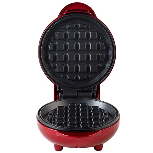 Giles & Posner® EK4214G Mini Waffle Maker, Non-Stick Electric Waffle Machine, 550 W, Compact Snack Maker, Fun Cooking with Power/Ready Indicator