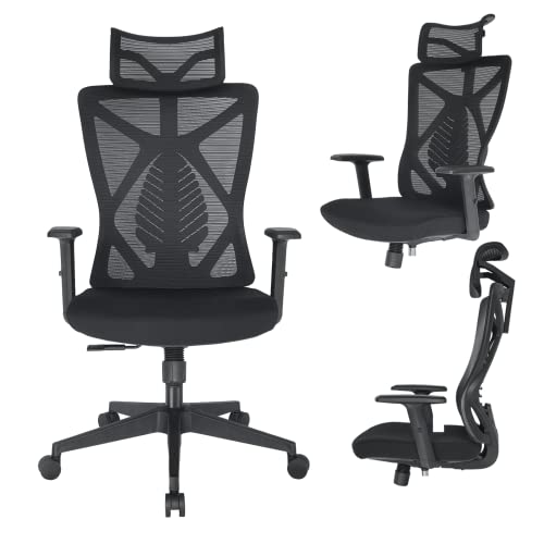 U2PICK Office Desk Chair High Back Ergonomic PC Computer Office Chair with Adjustable Headrest, Lumbar Support and Armrest, Breathable Mesh Back
