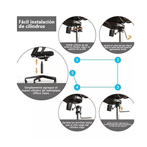 Tyenaza Office Chair Gas Lift Cylinder, 360° Rotating Black Office Chair Gas Lift Cylinder Explosion Proof Household Gaming Chair Cylinder,Office