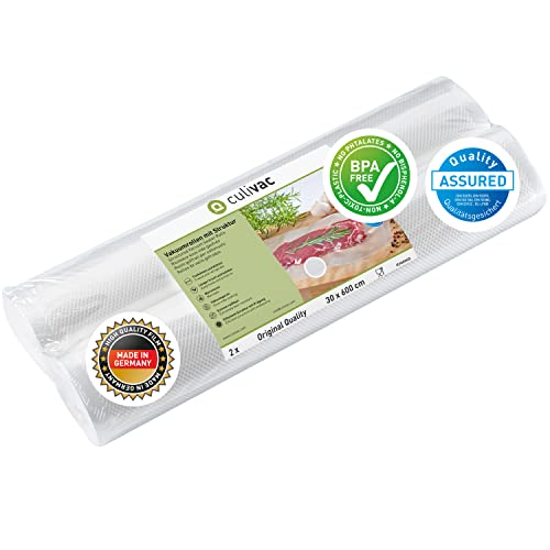 culivac 2 Vacuum Food Sealer Rolls 30x600cm Standard (R30600S), 2 Rolls with 12 Metres Total