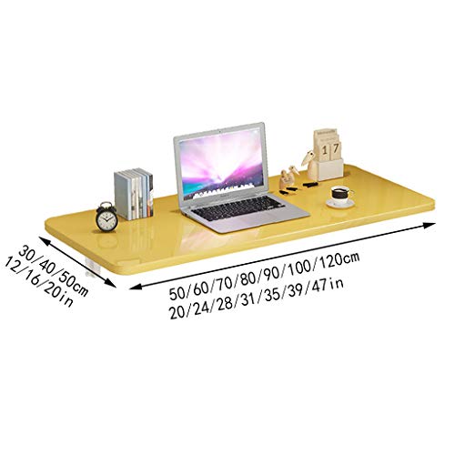 VOCD Wall-Mounted Folding Table, Drop-Leaf Kitchen Heavy Duty Fold Down Dining Table, Study Table Workstation for Home Office - Blue