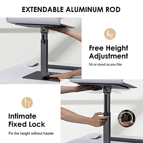 Minthouz 360° Swivel Laptop Stand for Desk, Height/Angle Adjustable Laptop Riser for Collaborative Work, Ergonomic Computer Stand Fit for MacBook