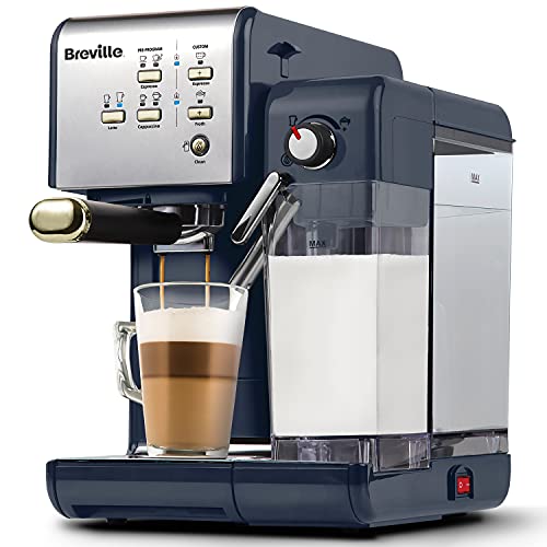 Breville One-Touch CoffeeHouse Coffee Machine | Espresso, Cappuccino & Latte Maker | 19 Bar Italian Pump | Automatic Milk Frother | ESE Pod Compa