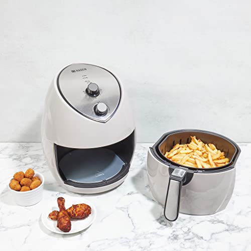 Haden 6L Cream Air Fryer – Family-Friendly, Low-Fat Cooking with Rapid Air Circulation Technology, 30-Min Timer, Adjustable Temperature Control,