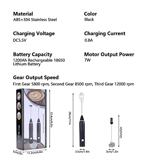 Hand Mixer, Electric Whisk, Mini 3 Speed Portable Small Blenders, Food Collection Cake Mixer for Baking, Stainless Steel Dough Whisk Kneaders for