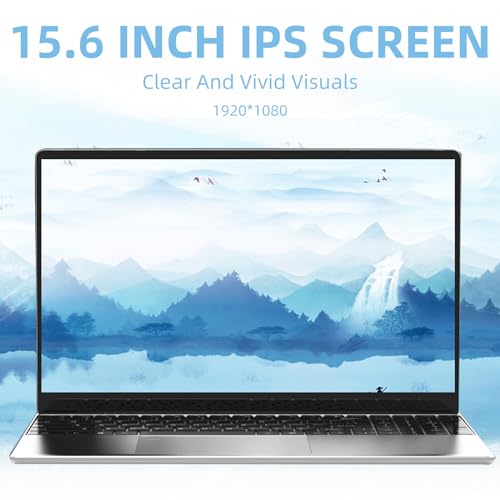 aichiw Laptop Windows 10,15.6 inch FHD 1920x1080 Notebook Computer Laptop,Intel Processor 16GB DDR4 256GB SSD, Fingerprint Unlock, USB 3.0, Dual