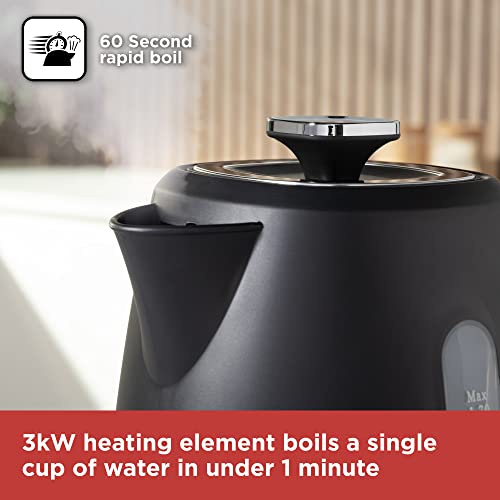 BLACK+DECKER BXKE10071GB Jug Kettle With 1.7L Capacity, 3KW, Black