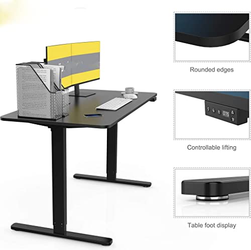 NXYJD Electric Standing Desk Height Adjustable Desk, 48 X 24 Inches Computer Desk For Workstation Home Office Table Sit Stand Desk