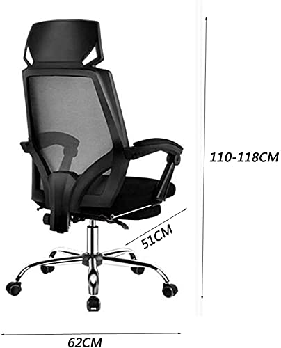 MU Office Chair Home Computer Chair, Adjustable Swivel Chair Office Chair Backrest Lift Armrest Black