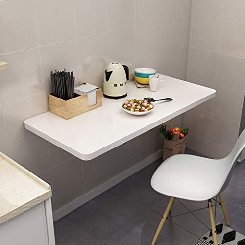 MYYINGELE Folding Wall-Mounted Drop-Leaf Table, Simple Floating Laptop Desk Dining Table Foldable Hanging Computer Table Small Wooden Desk for Of