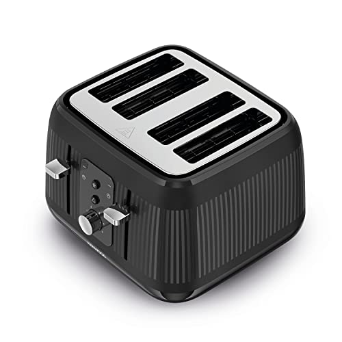 Kenwood Dawn Toaster, 4 Slot Toaster, Reheat, 5 Browning Settings, Defrost and Cancel Functions, Pull Crumb Tray, TFP09.000BK, 1800W, Midnight B