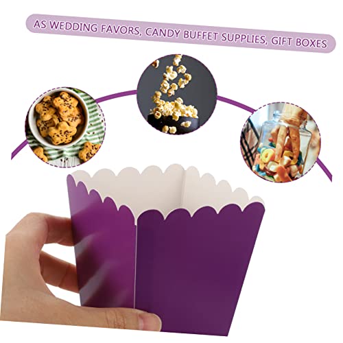 HEMOTON 50pcs Popcorn Boxes Popcorn Popcorn Box Mini Cake Containers Disposable Containers Disposable Food Containers Popcorn and Candy Boxes Pop
