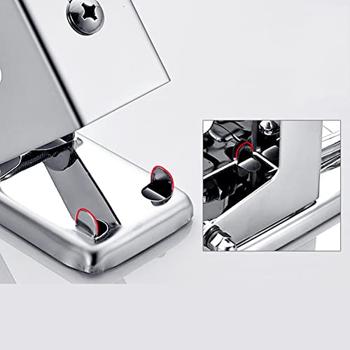 Hniuyun Stainless Steel Microwave Mount Bracket, Foldable Kitchen Stretch Oven Stand Wall Mount Stand Holder Shelf with Removable Hooks