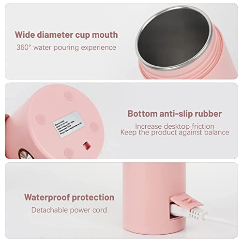 IWILCS Portable Travel Electric Kettle, 400ML Mini Electric Kettle Travel Kettle, 3 in 1 Portable Kettle, Automatic Shut off, Travel Tea Kettle f