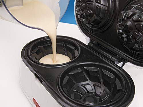 Double Waffle Bowl Maker by StarBlue - White - Make Bowl Shapes Belgian Waffles in Minutes | Best for Serving ice Cream and Fruit | Gift Ideas 22