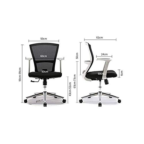 n/a Mid Back Mesh Office Computer Swivel Desk Task Chair, Ergonomic Executive Chair with Armrests