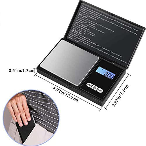Hoosiwee Kitchen Scales, 1000g 0.1g, Digital Scales, Precision Protable Pocket Scales, Cooking Scales, Food Scales, Tare Function, For Gold, Jewe