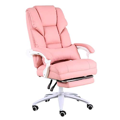 N/A High Back Office Executive Chair Conference Leather Desk with Padded Armrests,Adjustable Ergonomic Swivel Task Chair with Lumbar Support (Col