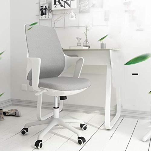 n/a Office Chair, Mid Back Office Computer Swivel Desk Task Chair, Ergonomic Executive Chair with Armrests (Color : Gray, Size : 90.5 * 56.5 * 48