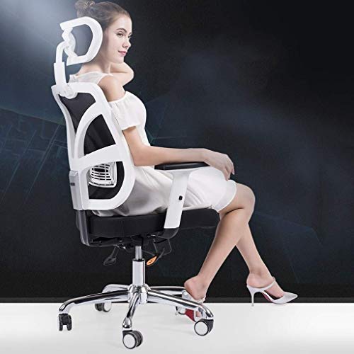 LEIGE Black Office Chair with Arms and Back Support Executive Adjustable Computer Chair Swivel Ergonomic Desk Chair Comfy Padded for Office/Home/