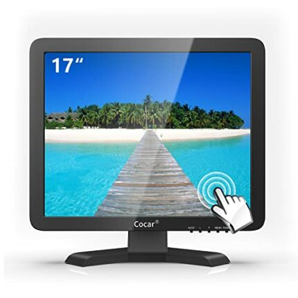 Touchscreen Monitor, 17 inch 1280x1024 POS Touchscreen Monitor High Res LED Monitor Built-in Touchscreen Display VGA USB Touch-Screen Monitor for