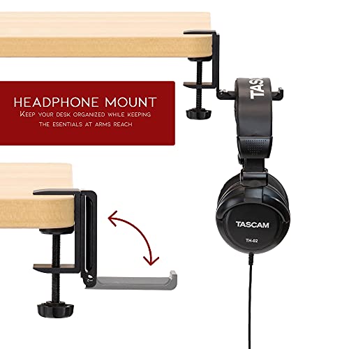 TRUKIND 4 Pcs Electric Adjustable Desk Accessory Kit - Comes with Dual Monitor Mount - Under Desk Cord Organizer Headphone Stand and CPU Holder -