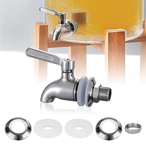 Stainless Steel Beverage Dispenser Tap Replacement - Drink Dispenser Tap Replacement - Leak-Proof Beer Tap with Quick Installation - Suitable for