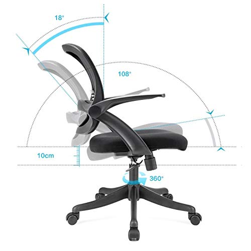 TJLSS Ergonomic Office Chair with Breathable Mesh Seat Computer Chair with Adjustable Seat Height and Back Recline Desk and Task Chair with Firm