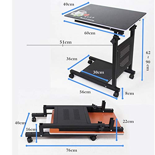 NXYJD Folding Computer Desk, Height-Adjustable, Space-Saving Home Office Desk Working Table