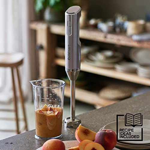 Cuisinart Cordless Pro Hand Blender and Mini Chopper, Rechargeable, Silver, RHB100U