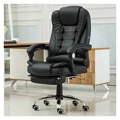 LEIGE Gaming Chair Massage Synthetic Leather Office Chair Home Reclining Computer Boss Chair Swivel Lifting