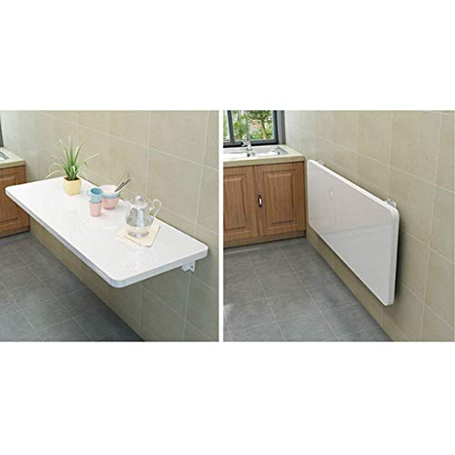 MYYINGELE Folding Wall-Mounted Drop-Leaf Table, Simple Floating Laptop Desk Dining Table Foldable Hanging Computer Table Small Wooden Desk for Of