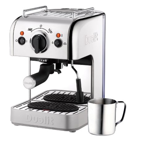 Dualit 84430 3 in 1 Coffee Machine with Stainless Steel Jug | 1.5L Removable Water Tank | Fast Heating Technology, Chrome