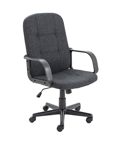 Office Hippo Desk Chair, Ergonomic Contemporary Office Chair With Fixed Arms & Moulded Seat For Extra Comfort, PU Leather Computer Chair With Loc
