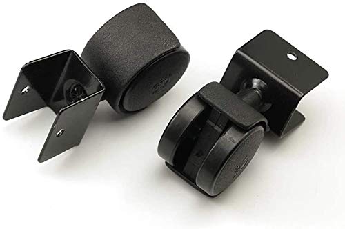 GTYT Furniture Caster Swivel Casters Wheels 4 X Castor Wheel U-Clamp Swivel Castor For Baby Cot Plastic Caster 18mm Black Non-slip