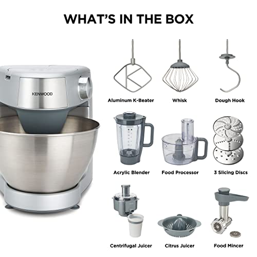 Kenwood Prospero KHC29.N0SI 6-in1 compact Stand Mixer Kitchen machine, blender, Food Processor, 4,3L bowl, 1000W, Silver