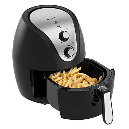 EMtronics EMAF45L Family Size Air Fryer 4.5 Litre for Oil Free & Low Fat Healthy Cooking, 30-Minute Timer - Black