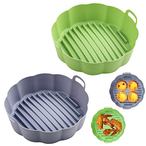 Air Fryer Silicone Pot, 7.5inch Reusable Air Fryer Liners, Air Fryer Accessories, Air Fryer Silicone Liner, Airfryer Liners Air Fryer Basket Fits