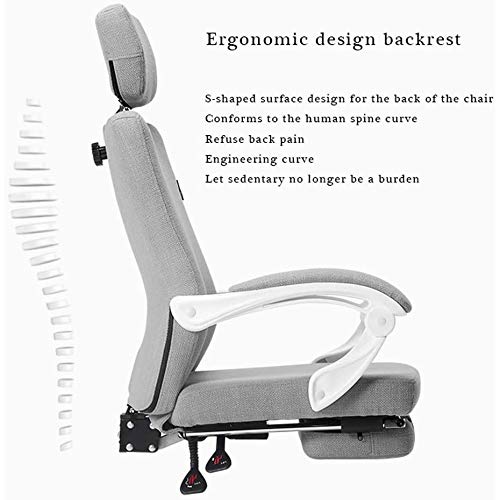 WALNUT Desk Chair, Mordern Comfort Swivel Fabric Home Office Task Chair with Arms and Adjustable Height Suitable for Computer Working and Meeting