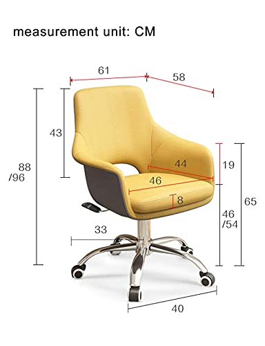 NMDCDH Small Home Chair - Thick Comfortable PC Computer Desk Office Chair Swivel Ergonomic Executive Leather Chair with Stitched Leather Soft Sea