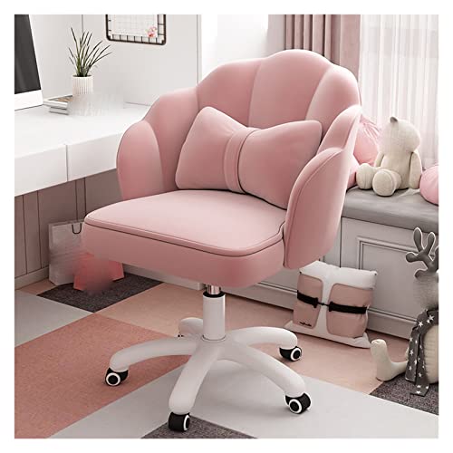SDFGH Bedroom Dormitory Chair Home Office 360° Swivel Lift Chair Handrail Back Writing Desk Chair Dressing Stool Makeup
