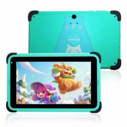 weelikeit 7 Inch Kids Tablet,Android Toddler Tablet with Parental Control,2GB RAM 32GB ROM, WiFi,Dual Camera,Bluetooth,Kid-Proof Case and Stylus(