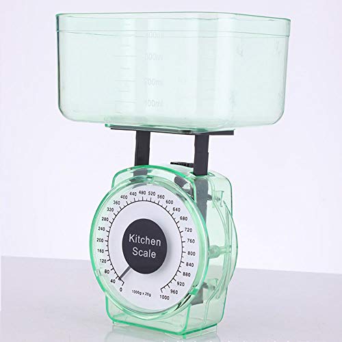 SUPERTOOL Kitchen Scale Compact Mini Mechanical Food Weighing Baking Scale 1Kg Capacity for Home Use - Random Color