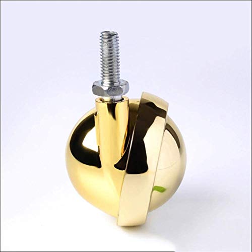 GTYT 5pcs Furniture Casters For Carpet, Alloy 2.5 Inches Swivel Castor Wheel, With Threaded Stem, Metal Casters