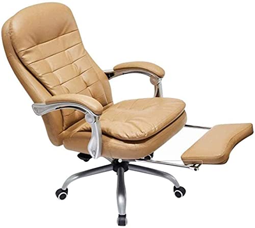 HJW Office Desk Chair Adjustable High Back Ergonomic Computer Recliner Home Office Chairs with Footrest Armchair